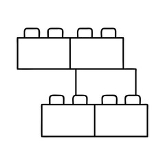 building blocks icon, building blocks line art - simple line art of building blocks, perfect for building blocks logos and icons