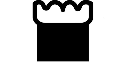 Black silhouette of a castle icon © Samira