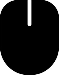 Black mouse icon on transparent background