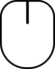 Black mouse icon on transparent background