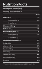 nutrition facts template layout design for food information, nutrition facts label, food nutrition labels, nutrition information, food nutrition facts.