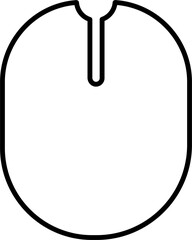 Black mouse icon on transparent background