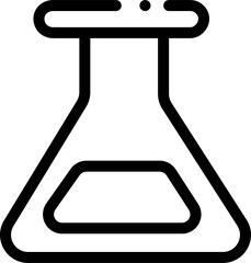 Black laboratory flask icon