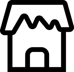 Online black shopping store icon