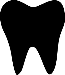 A tooth on a transparent background