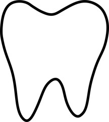 A tooth on a transparent background