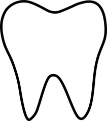 A tooth on a transparent background