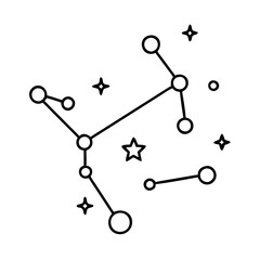 constellation icon, constellation line art - simple line art of constellation, perfect for constellation logos and icons