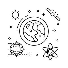 cosmic background radiation icon, cosmic background radiation line art - simple line art of cosmic background radiation, perfect for cosmic background radiation logos and icons