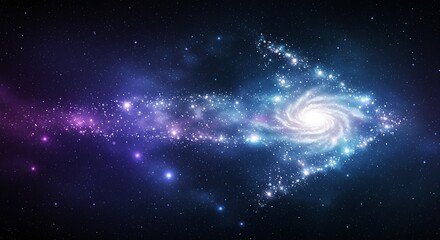 Fototapeta premium Swirling Galaxy Deep in Space with Stars and Nebula