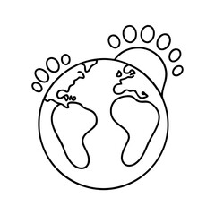 ecological footprint icon, ecological footprint line art - simple line art of ecological footprint, perfect for ecological footprint logos and icons