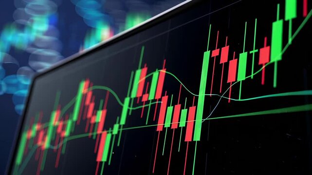 Essential Candlestick Patterns for Traders with Glowing Financial Charts and Market Analysis Visualization