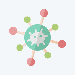 Icon Biological Network. related to Bioengineering symbol. flat style