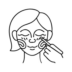 face painting icon, face painting line art - simple line art of face painting, perfect for face painting logos and icons
