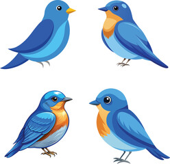 Obraz premium Blue joy bird color vector illustration design