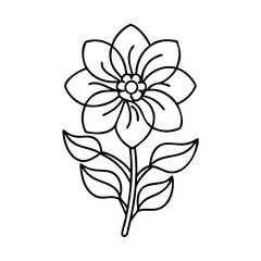 flower blooming icon, flower blooming line art - simple line art of flower blooming, perfect for flower blooming logos and icons