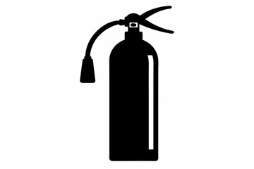 Obraz premium Fire Extinguisher Black Silhouette Vector Illustration