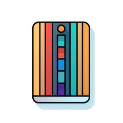 Fototapeta premium A vibrant illustration of a colorful book with vertical stripes, showcasing creativity and design, perfect for educational or artistic themes , isolated on white or transparent png