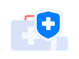 Fototapeta premium Medical characters fighting the epidemic flat vector concept operation hand drawn illustration 