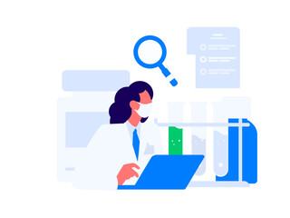 Medical characters fighting the epidemic flat vector concept operation hand drawn illustration
