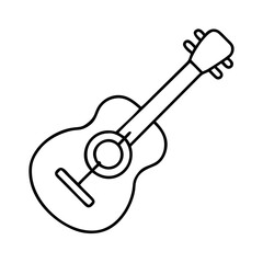 guitar icon, guitar line art - simple line art of guitar, perfect for guitar logos and icons