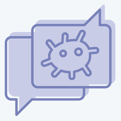 Icon Bioethics Deabte. related to Bioengineering symbol. two tone style