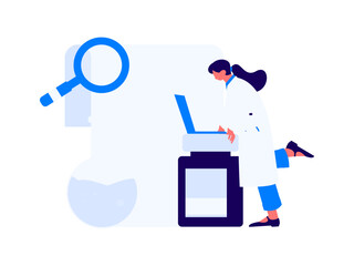 Medical characters fighting the epidemic flat vector concept operation hand drawn illustration
