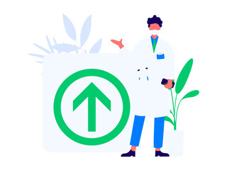 Medical characters fighting the epidemic flat vector concept operation hand drawn illustration
