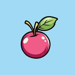 cartoon Cranberry no details solid background bright