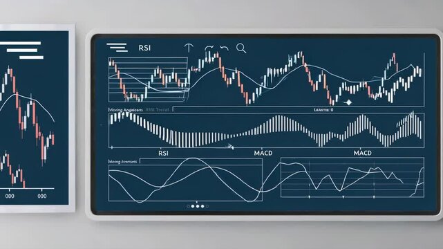 Technical Analysis Basics for Beginners with Simple Financial Charts and Trading Indicator Visualization