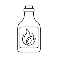 hot sauce bottle icon, hot sauce bottle line art - simple line art of hot sauce bottle, perfect for hot sauce bottle logos and icons