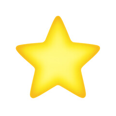 golden star isolated on white background