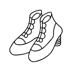 irish dance shoes icon, irish dance shoes line art - simple line art of irish dance shoes, perfect for irish dance shoes logos and icons