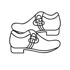 irish dance shoes icon, irish dance shoes line art - simple line art of irish dance shoes, perfect for irish dance shoes logos and icons
