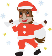 午年の馬のサンタクロース