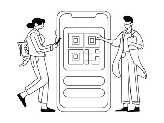 Medical characters fighting the epidemic flat vector concept operation hand drawn illustration
