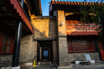 Ancient Chinese Courtyard Architecture in the Sunlight