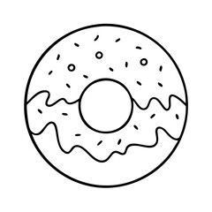 maple glazed doughnut icon, maple glazed doughnut line art - simple line art of maple glazed doughnut, perfect for maple glazed doughnut logos and icons