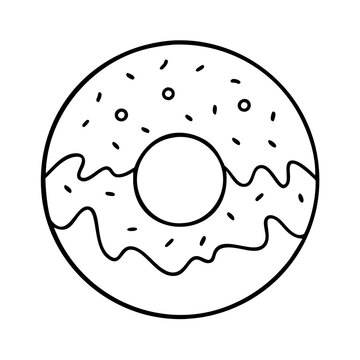 recommend clip art: maple glazed doughnut icon, maple glazed doughnut line art - simple line art of maple glazed doughnut, perfect for maple glazed doughnut logos and icons