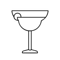 margarita glass icon, margarita glass line art - simple line art of margarita glass, perfect for margarita glass logos and icons