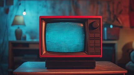 Retro Television in Moody Interior