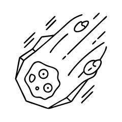 meteorite fragment icon, meteorite fragment line art - simple line art of meteorite fragment, perfect for meteorite fragment logos and icons