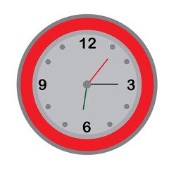 6:15 clock on white background