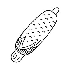 mexican corn on the cob elote icon, mexican corn on the cob elote line art - simple line art of mexican corn on the cob elote, perfect for mexican corn on the cob elote logos and icons