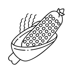 mexican corn on the cob elote icon, mexican corn on the cob elote line art - simple line art of mexican corn on the cob elote, perfect for mexican corn on the cob elote logos and icons