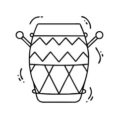 mexican drum icon, mexican drum line art - simple line art of mexican drum, perfect for mexican drum logos and icons