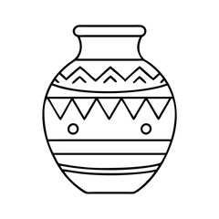 mexican pottery vase icon, mexican pottery vase line art - simple line art of mexican pottery vase, perfect for mexican pottery vase logos and icons