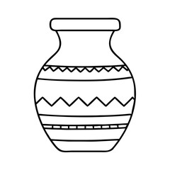 mexican pottery vase icon, mexican pottery vase line art - simple line art of mexican pottery vase, perfect for mexican pottery vase logos and icons