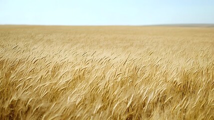 Fototapeta premium Picturesque rolling farmlands with golden wheat fields swaying in the gentle wind creating a serene and tranquil countryside landscape