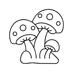 mushroom icon, mushroom line art - simple line art of mushroom, perfect for mushroom logos and icons